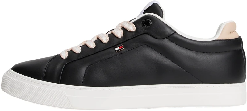 Tommy Hilfiger Women's Icon Court Leather Trainers - Black