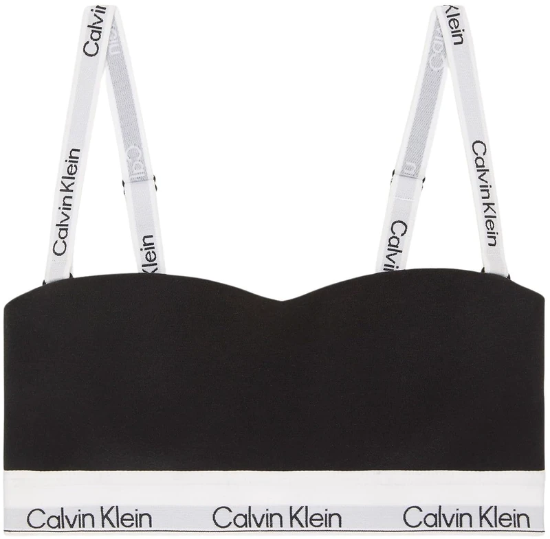 Calvin Klein Women’s Lightly Lined Bandeau Bralette, Black (Black), XS