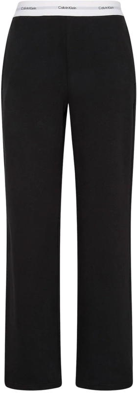 Calvin Klein Women’s Jersey Pyjama Bottoms with Logo Waistband, Black (Black), XL