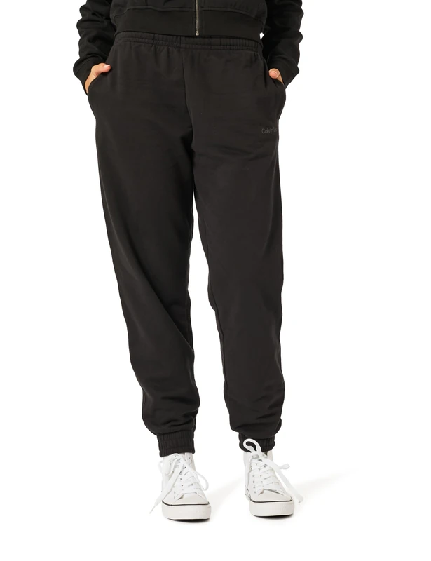 Calvin Klein Women's Jogging Bottoms with Logo, Black (Black), S