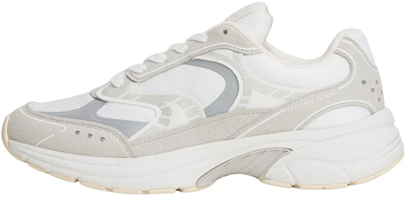 Tommy Jeans Women’s Archive ‘25 Chunky Runner Trainers, White (Ecru), 3.5
