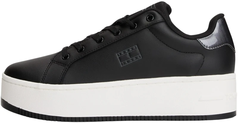 Tommy Jeans Women’s Pearlescent Flatform Trainers, Black (Black), 6.5