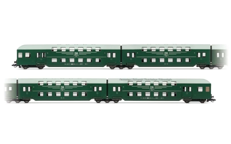 Arnold TT HN9524 DR, 4-unit double decker without control cabin, green/grey roof, ep. IV Passenger Coaches