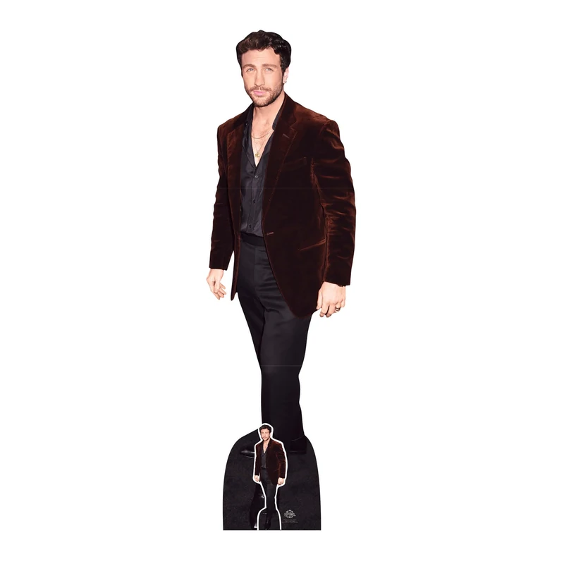 Star Cutouts CS1154 Aaron Taylor-Johnson Brown Jacket Lifesize Cardboard Cutout 181cm with Mini – Celebrity Display, Movie Fan Gift & VIP Event Prop - Image 1