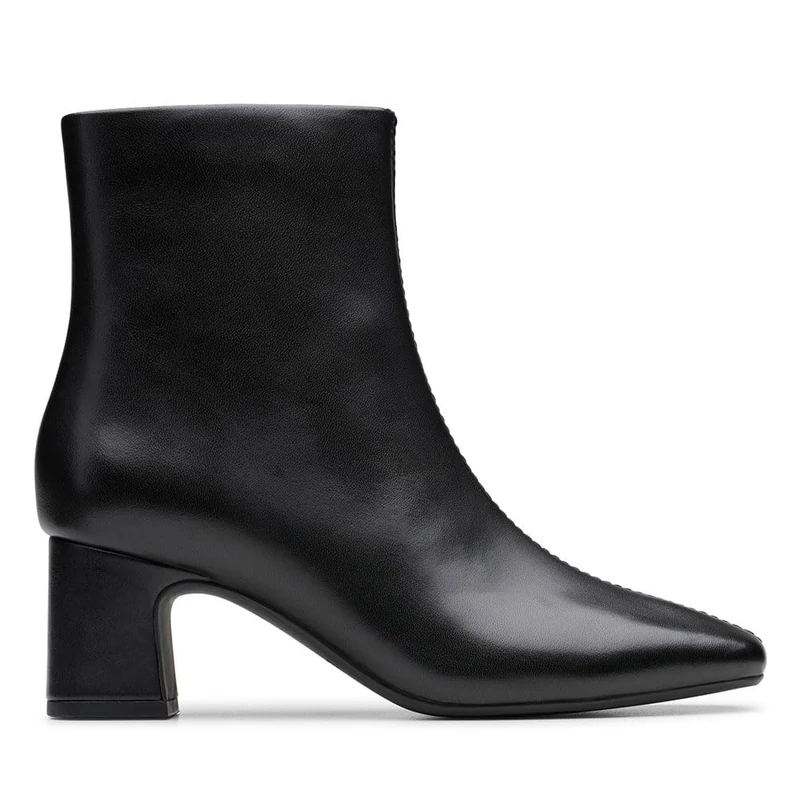 Clarks Fernie Zip Womens Black Leather, 4.5