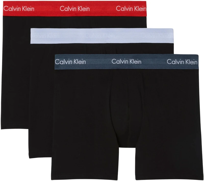 Calvin Klein Men’s 3 Pack Stretch Boxer Briefs, Multi (Black Bodies W/Ink/Adrenaline Rush), L