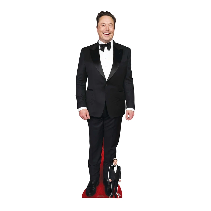 Star Cutouts CS1156 Elon Musk Smart Height 190cm Lifesize Cardboard Cut Out With Mini - Ideal for Celebrity Theme, Fans, Birthdays & VIP Events - Image 1