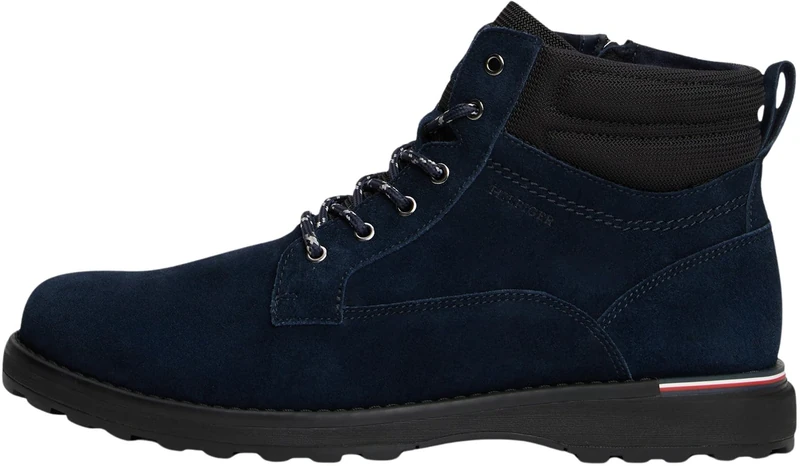 Tommy Hilfiger Men’s Corporate Suede Ankle Boots, Blue (Desert Sky), 6.5