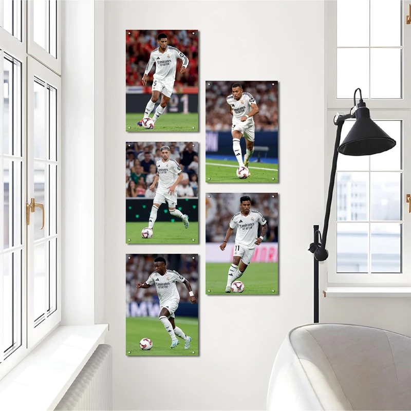 Licensed Décor Real Madrid Player poster AA [set of 5], White