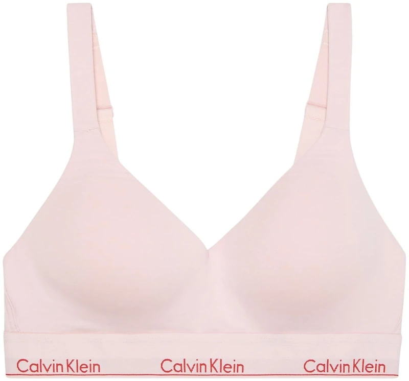 Calvin Klein Women’s Lift Bralette with Logo Band, Pink (Potpourri), XXS