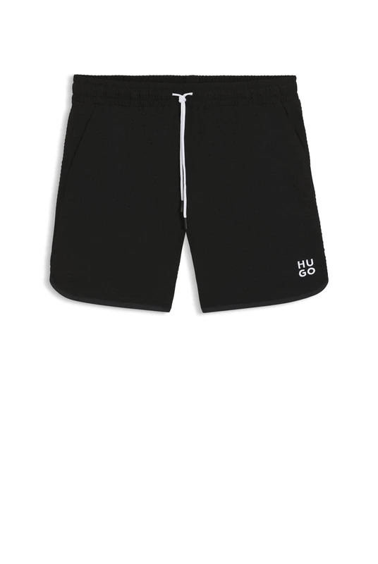 HUGO Men's Chaffle Swimtrunk 10271202 01 Swim_Short, Black 001, XL - Image 1