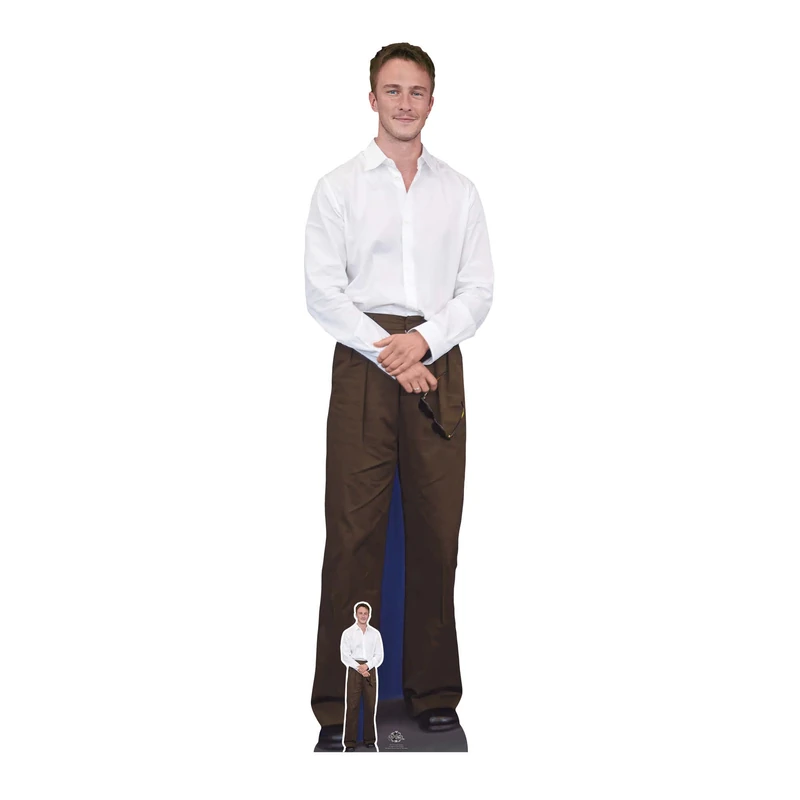 Star Cutouts CS1137 Drew Starkey White Shirt Height 181cm Lifesize Cardboard Cut Out With Mini - Ideal for Celebrity Theme, Television & Movie Fans, Birthdays & VIP Events