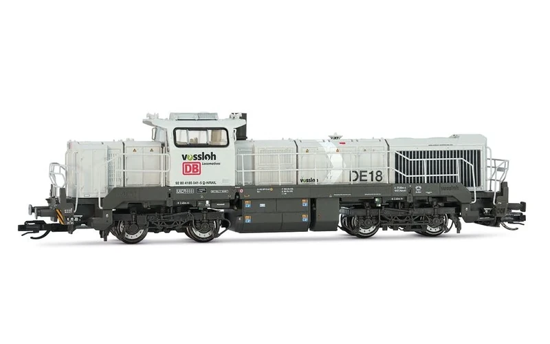 ARNOLD TT HN9058 DB/NorthRail, 4-axle diesel locomotive Vossloh DE 18, grey livery, ep. VI Electric Locomotive