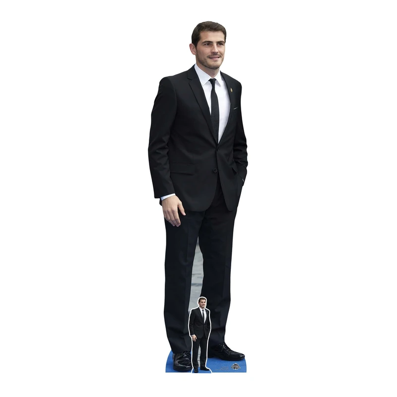 Star Cutouts CS1158 Iker Casillas Height 187cm Lifesize Cardboard Cut Out With Mini - Ideal for Celebrity Theme, Football Fans, Birthdays & VIP Events - Image 1