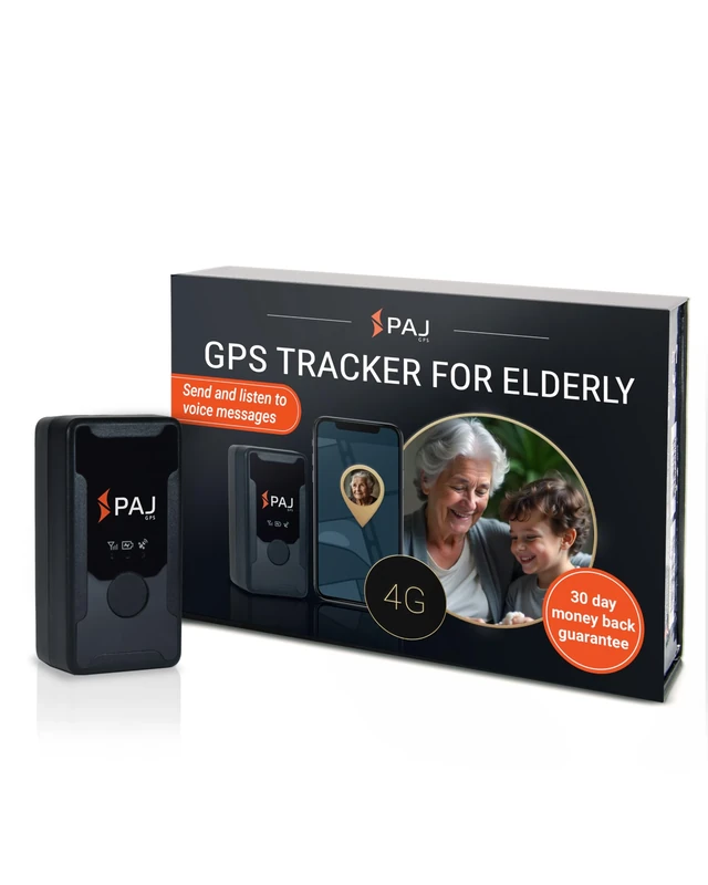 PAJ Easy Finder 4G – GPS for Kids, Seniors & Dementia Care – Voice Messages, UK & Worldwide Real-Time Tracking, SOS Button, Up to 14 Days Battery Life