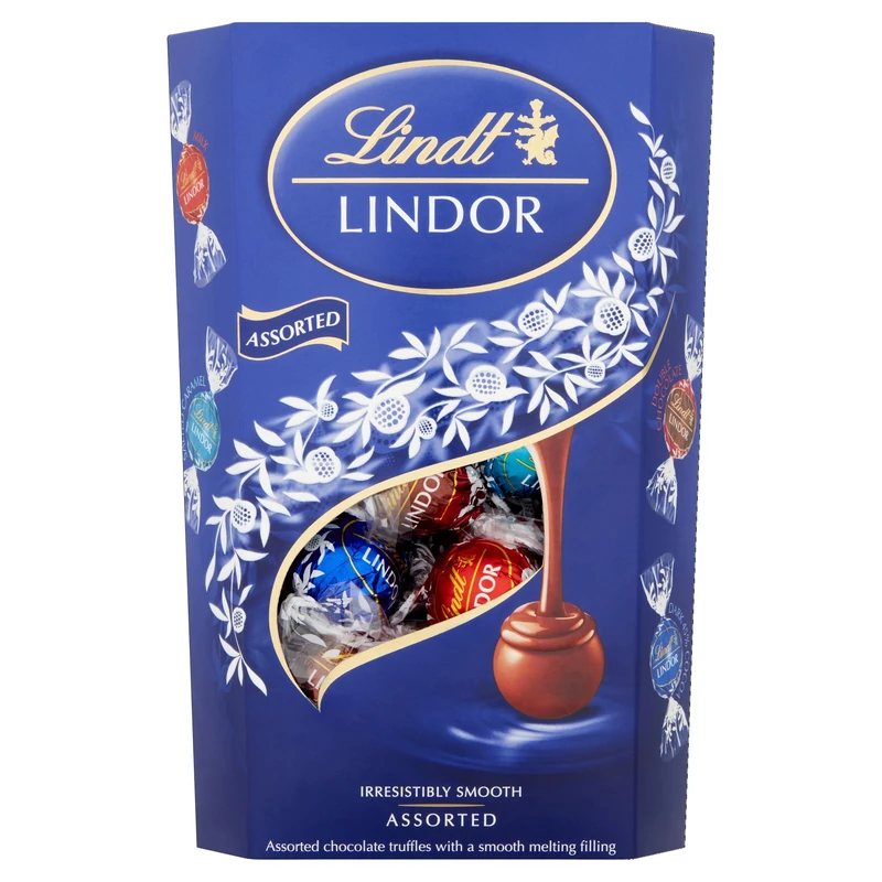 Lindt Lindor Blue Assorted Chocolate Truffles – 337g Box (Approx. 26 Balls) – Smooth Filling – Valentines Day, Mothers Day, Easter, Gift, Birthday, Congratulations, Sharing Treat