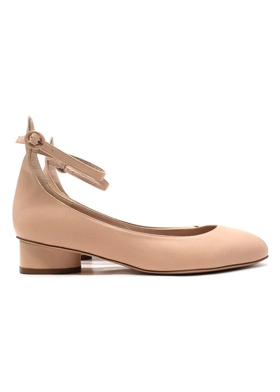 STUART WEITZMAN Pre-Loved Nude Jane Ankle Strap Pump