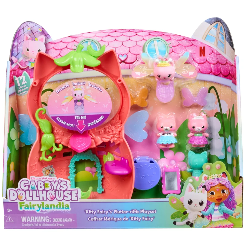 Gabby's Dollhouse: The Movie, Meow-mazing Interactive Dollhouse, 7 Rooms, LCD Screen Eyes, Figures, Sound FX, Kids Toys for Girls and Boys Ages 3 and Up