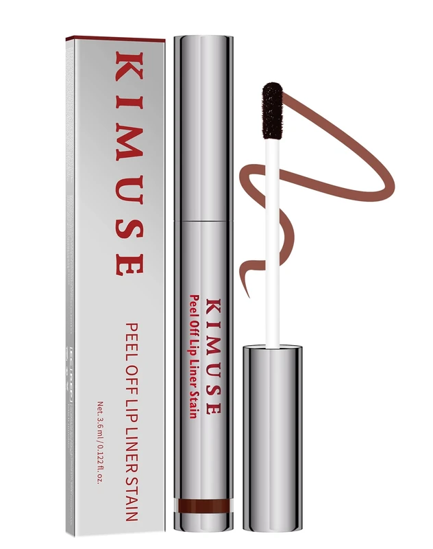 KIMUSE Peel Off Lip Liner Stain, Lip Tint Stain Peel Off Long Lasting, Waterproof, Liptint Peel Off, Highly Pigmented Color, Matte Finish Lipstick Lipstain