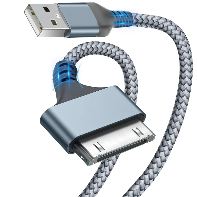 MaxRenard iPod Charger Old iPhone Charger Cable USB to 30 Pin Fast Charging Cord Compatible with iPhone 4/4s/3G/3GS, iPad 1 2 3, iPod Touch/Classic/Nano, for Charging and Sync Data (1M/3FT)