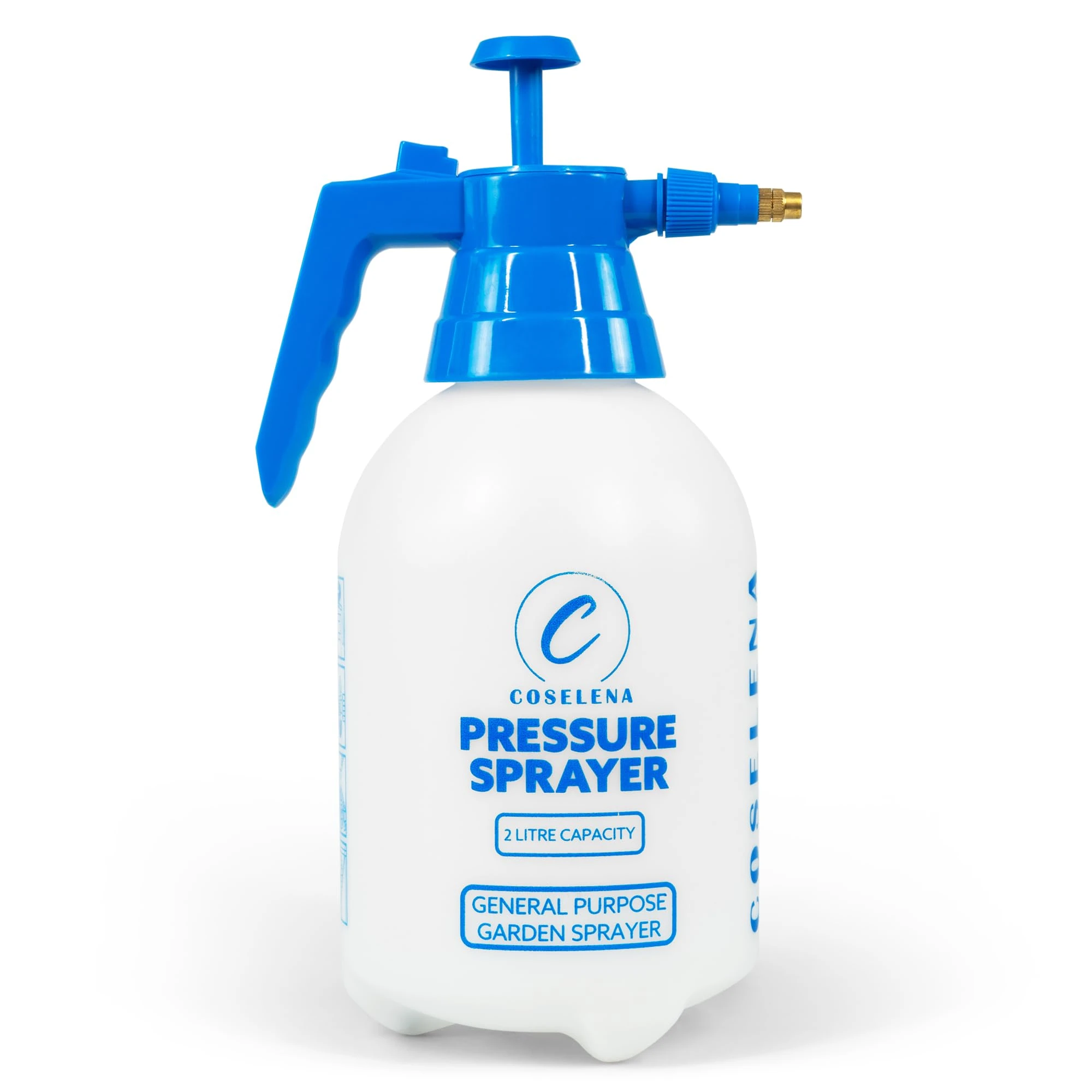 Coselena 2L Garden Sprayer – High-Pressure Sprayer with Adjustable Nozzle & Carry Strap – Durable Weed Killer Sprayer Pump & Multipurpose Spray Bottle for Plants, Patio, and Lawn Care