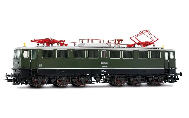 Rivarossi HR2941 DR, 6-axle electric locomotive E251 001, green livery with black bogies, ep. III Electric Locomotive