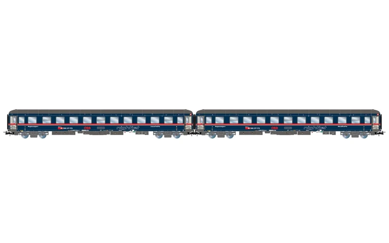 Rivarossi HR4378 NightJet, 2-unit pack couchette coaches Bvcmz 248.5, blue livery, ep. VI Passenger Coaches