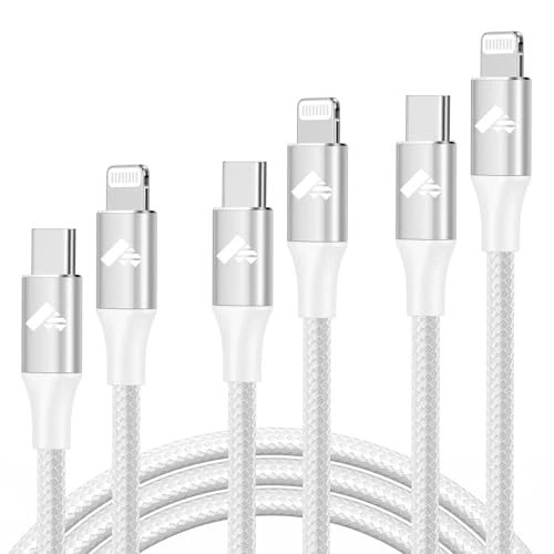 iPhone Charging Cable Type C 0.3m 1m 2m USBC Aioneus iPhone Type-C Lightning Cable USB-C Charger Cord Type C Lightning Cable USB Type-C Lightning to Type C Nylon Braided for iPhone 14 13 12 11 Pro Max