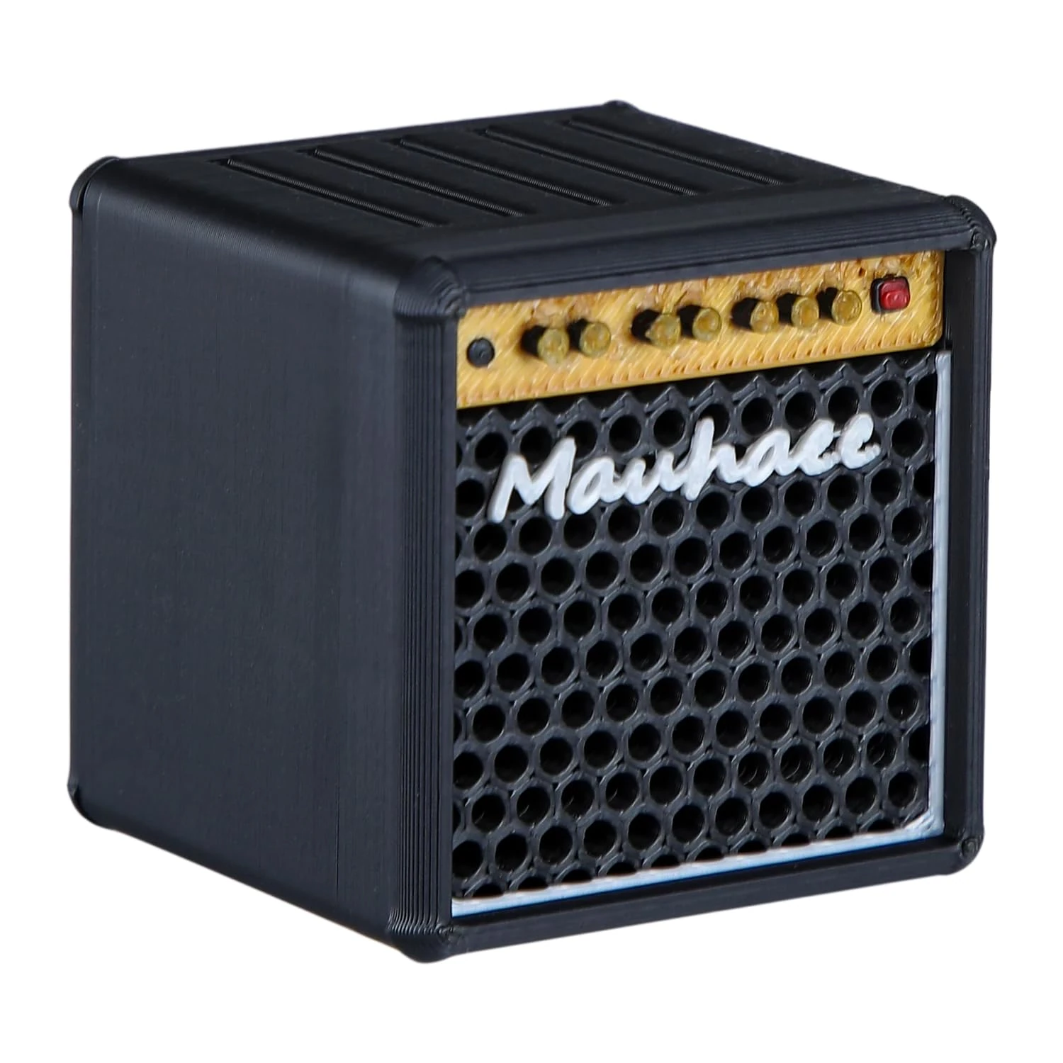 Leseogye Guitar Pick Case, 5 Slots 3D Printed Amp Speaker Shape Guitar Pick Holder, Plectrum Storage Container Gift for Guitarists, Musicians, and Music Lovers (5x5x5cm)