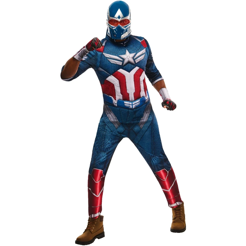 Rubies Official Brave New World Captain America Deluxe Adult, Adult Fancy Dress, Medium Halloween, World Book Day