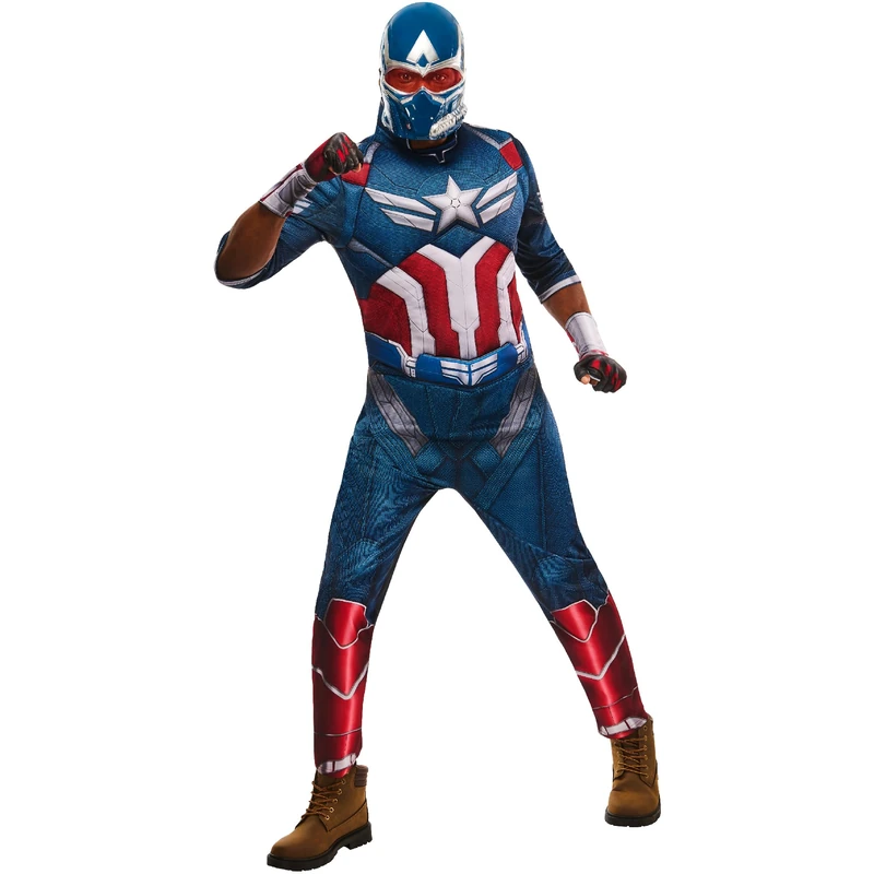 Rubies Official Brave New World Captain America Deluxe Adult, Adult Fancy Dress, Small Halloween, World Book Day