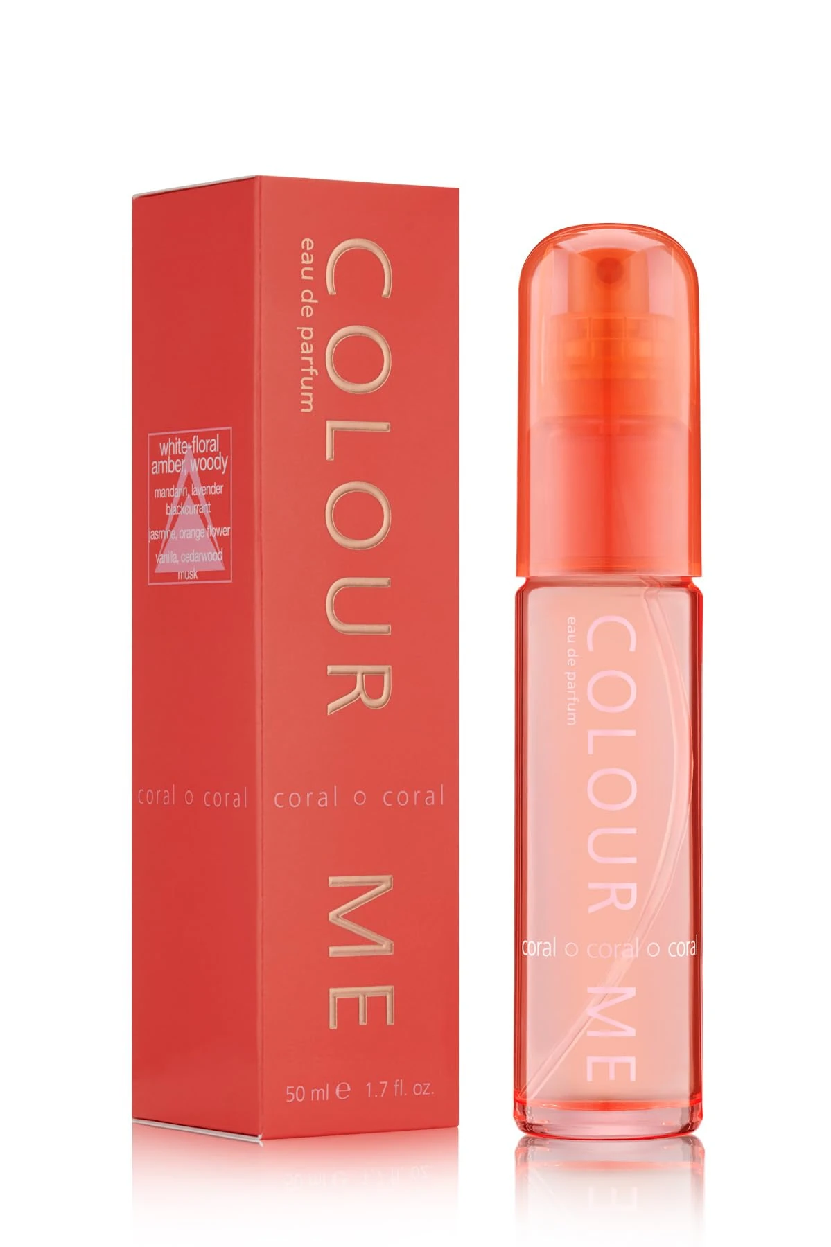 COLOUR ME Coral Perfume for Women. 50ml Eau de Parfum. Long-Lasting Luxury Fragrance for Women - Ladies Perfume by Milton-Lloyd