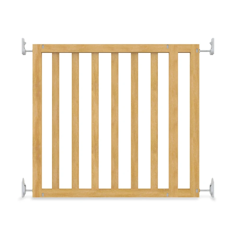 Ingenuity The Doorway 36S Series Customizable Safety Pet and Baby Gate, 30"-36" Wide, 28" Tall, Easy Install, with Extensions, Natural Wood Panels