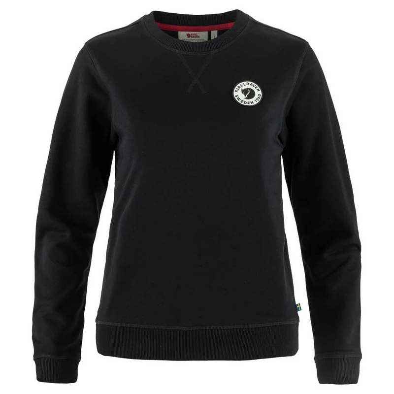 FJALLRAVEN 87230-550 1960 Logo Badge Sweater W Sweatshirt Women's Black Size XXS