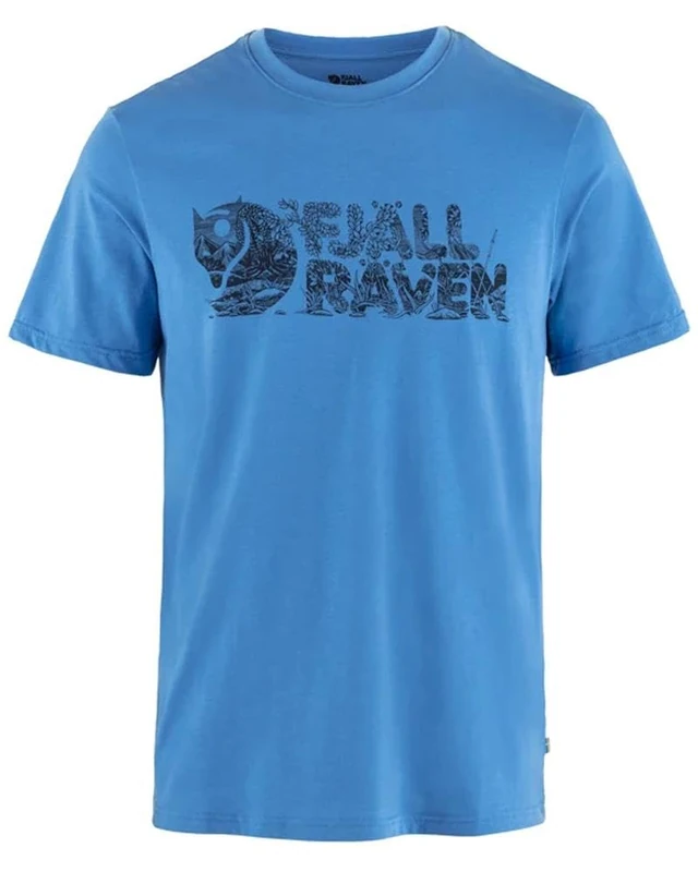 FJALLRAVEN Men's Lush Logo T-Shirt M, Blue, S - Image 1