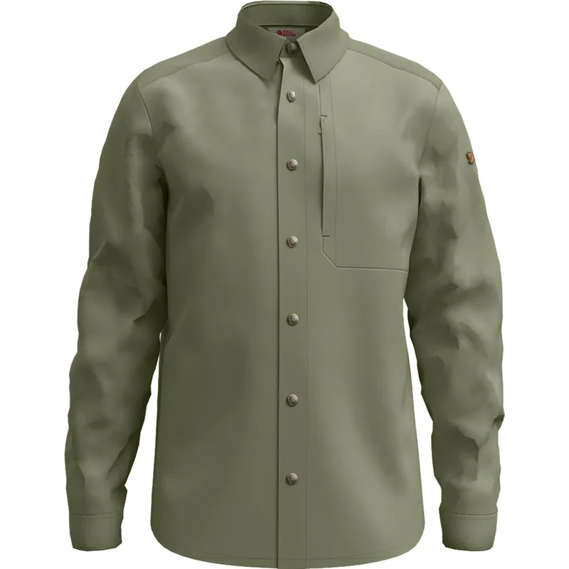 FJALLRAVEN Men's Keb Trekking Shirt LS M T, Laurel Green Laurel Green, L