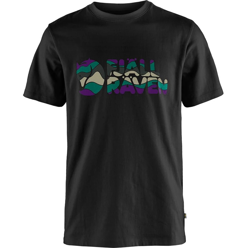 FJALLRAVEN Men's Multicolor Logo T-Shirt M, Black, L