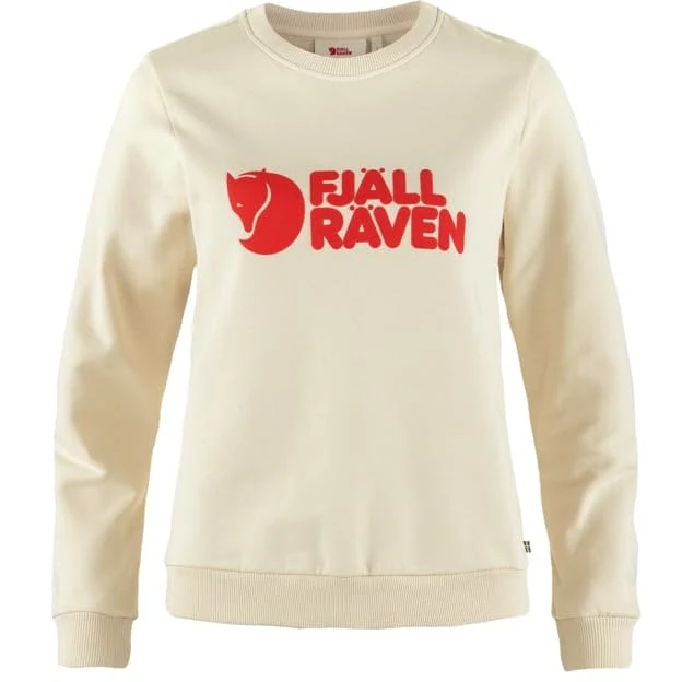 FJALLRAVEN 84143-113-214 Fjällräven Logo Sweater W Sweatshirt Women's Chalk White-Flame Orange Size XXS
