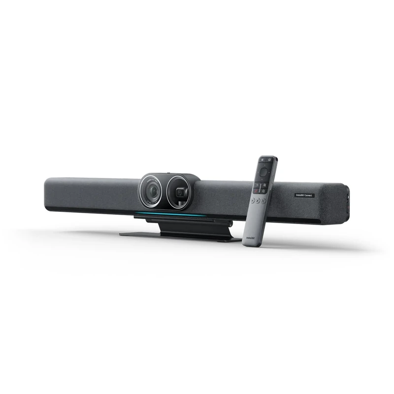 Insta360 Connect - 4K AI Conference Room Camera with Android OS, Dual Camera with Speaker Tracking, 14-Mic Array, Voice Pickup to 33ft, Whiteboard Mode, Work With Teams/Zoom/Google Meet/Webex