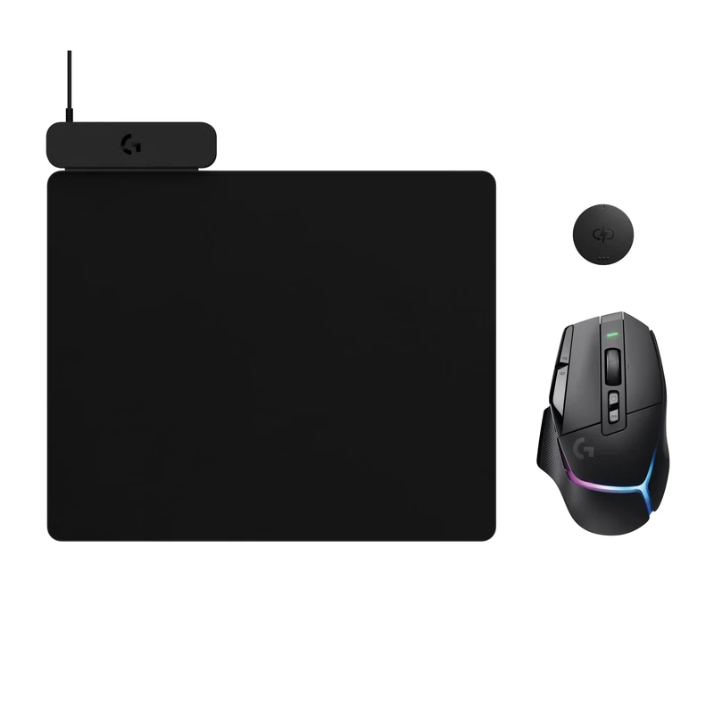 Logitech G G502 X PLUS LIGHTSPEED Wireless RGB Gaming Mouse + POWERPLAY 2 Wireless Charging System, unlimited charge, customisable RGB, HERO 25K sensor, LIGHTFORCE hybrid switches - PC/Mac - Black