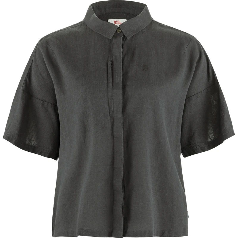 FJALLRAVEN 14600200-030 Övik Hemp Camp Shirt SS W T-Shirt Women's Dark Grey Size XS
