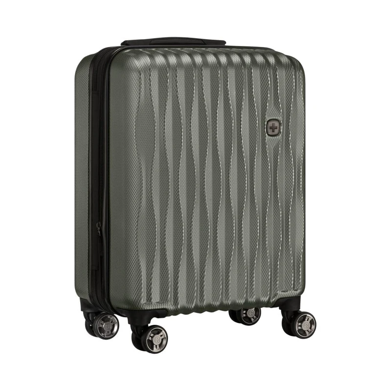 Wenger Energie Carry-On Hard-Shell Suitcase, Hand Luggage, Trolley, 38 (44) l, Security Lock, Women Men, Travel Vacation, Gray, 653595