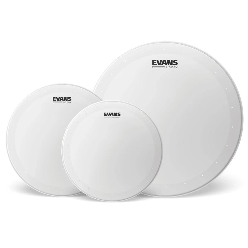 Evans Drum Heads - HD Dry Coated Drumhead Fusion Tompack - ETP-HDD-S - 10 Inch, 12 Inch, 14 Inch