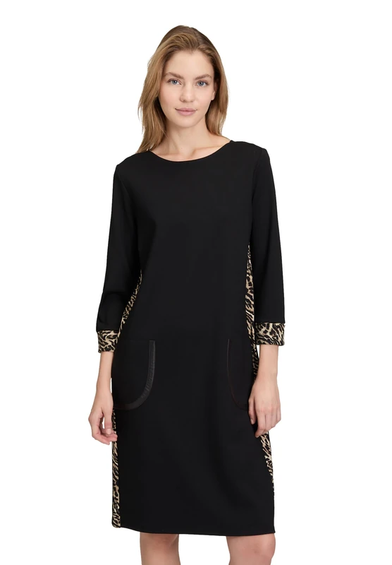 Betty Barclay Women's Jersey Dress with Pockets, Black, 18