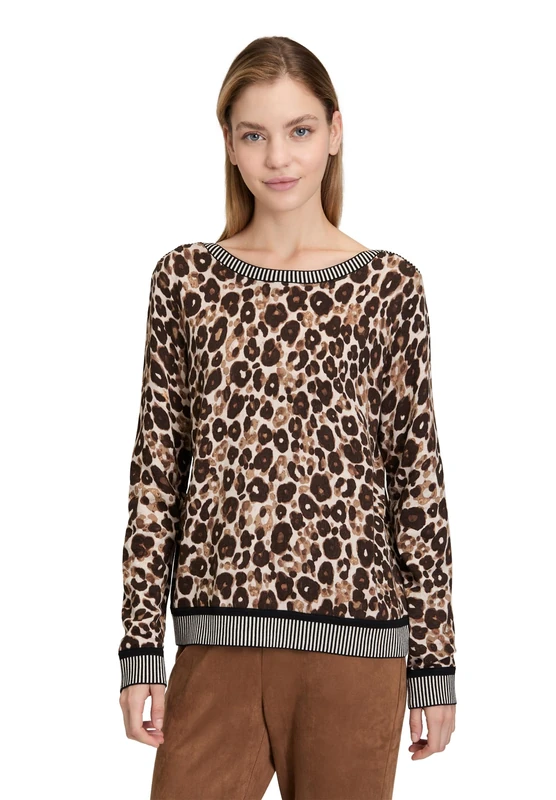 Betty Barclay Women's Jumper, Taupe/Beige, 10