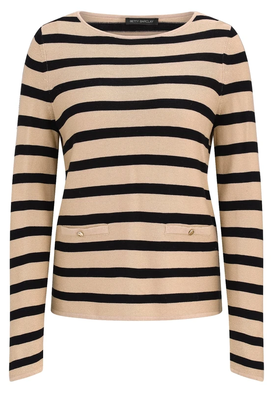 Betty Barclay Women's Jumper, Patch Beige/Black, 10