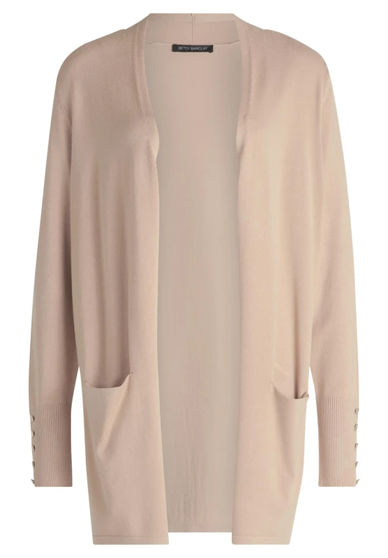 Betty Barclay Women's Fine Knitted Jacket with Pockets, Beige, 20