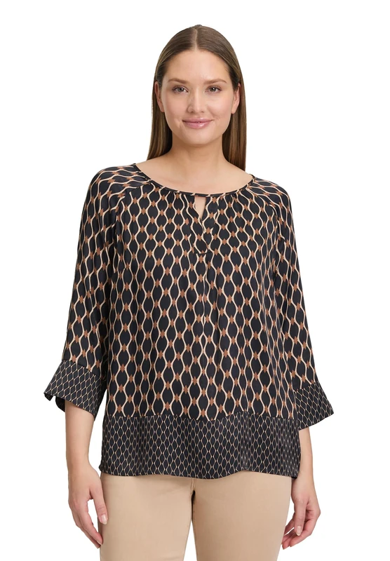 Betty Barclay Women's Blouse, Black/Beige, 10