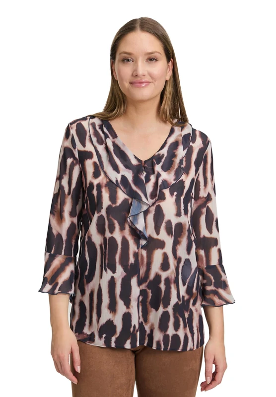 Betty Barclay Women's Blouse, Dark Blue/Rose, 16