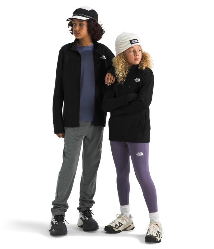 The North Face Kids Hike Midlayer Full Zip Jacket, Tnf Black, 7/8 Years